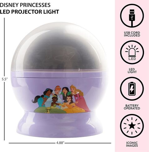 Idea Nuova Disney Minnie Mouse Rotating LED Projector Lamp and Night Light,Battery or USB Operated in Saudi Arabia