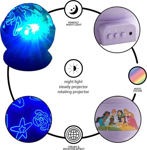 Idea Nuova Disney Minnie Mouse Rotating LED Projector Lamp and Night Light,Battery or USB Operated in Saudi Arabia