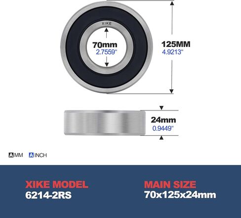 XiKe 1 PC 6211-2RS Double Rubber Seal Bearings,ID 55 x OD 100 x Width 21mm,Pre-Lubricated and Stable Performance and Cost Effective, Deep Groove Ball Bearings. in Saudi Arabia