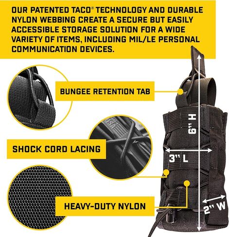 High Speed Gear - Radio Pop-Up Taco MOLLE Pouch, Police Gear & Military Gear, MOLLE Radio Pouch, Tactical Pouch for Professionals in Kuwait