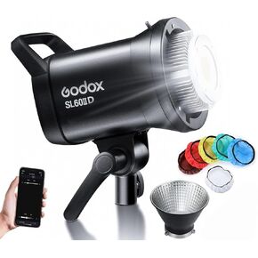 Godox SL60IID LED Video Light 60W, 8 FX Effects, Bowens Mount, CRI96+, 5600K±200K, Compact Daylight Version, Continuous Video Light for Video Recording and Photography