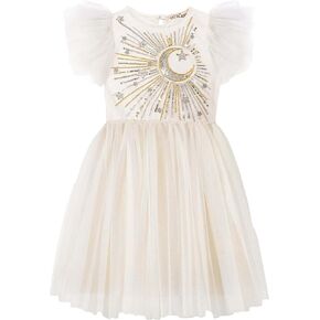 Tutu Dress for Girls - Toddler Sequin Tulle Dress Tiered Layered Flower Girl Dress for Wedding Birthday Photo Prop