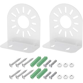 PATIKIL Dome Security Camera Mounting 4.53 Inch, 2 Pack Universal L-Shape Dome Right Angle Wall Mounting Bracket Aluminum Alloy, White