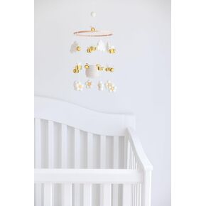 Bee and Flower Mobile/Garden Theme Nursery/Floral Nursery/Baby Gift Nursery Gift/Baby Mobile/Boho Nursery