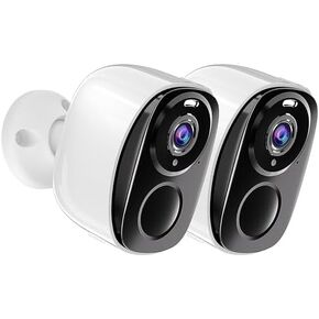 Security Cameras Wireless Outdoor, 2K Battery Powered Camera for Home Security with IP65 Waterproof, Two-Way Audio, Color Night Vision, AI Detection for Home Security, Works/Alexa-BW4-4Pack