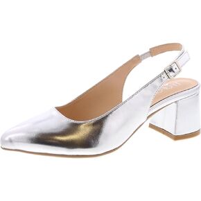 Women's Pointed Toe Block Heel Pumps Slingback Chunky Slip On Low Mid Heel