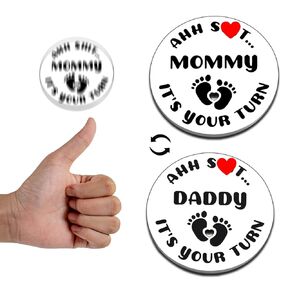Baby Gifts Stocking Stuffers, New Mom New Dad Gifts, Pregnant Mom Gifts, First Time Dad Mom Gifts, Funny Decision Coin Gifts for New Parents, New Parents Gifts for Couples, Postpartum Gifts for Mom