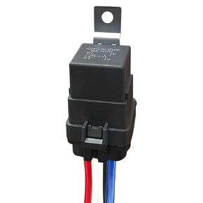 Cotonlake 5Pin 12V 40/30 Amp Waterproof Relay Switch Harness Set - 12V DC 5-Pin SPDT Automotive Relays 14 AWG Hot Wires(2Pcs)