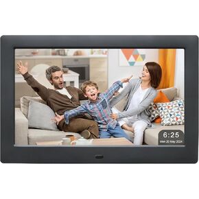 10 Inch Digital Picture Frame,Digital Photo Frames IPS HD Screen with Remote Control,Support Video and Music,Slideshow,4 Windows Display,Wall Mountable