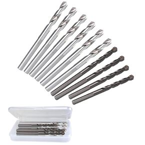 1/4" Pilot Drill Bit Set for Hole Saw Arbor High Speed Steel and Carbide Tipped Drill Bit Cutting Multiple Material Hard Metal Wood Plastic Stuck Brick with 10pcs Set