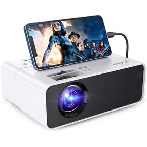 جهاز عرض الأفلام، جهاز عرض SMONET 1080P HD جهاز عرض منزلي 7500 لتر جهاز عرض تلفزيوني صغير محمول LED جهاز عرض داخلي خارجي متوافق مع أجهزة الكمبيوتر المحمولة TV Stick PC PS5 HDMI USB