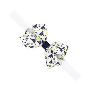 Divine Creations, Girls' Signature Collegiate Logo Print Grosgrain Mini Hair Bow on Elastic Baby Band, One Size, Virginia Tech