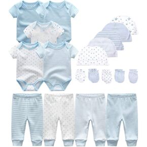 Chamie Newborn Baby Cute Design Bodysuit Short Sleeve One-Piece Baby Clothes for Boys and Girls