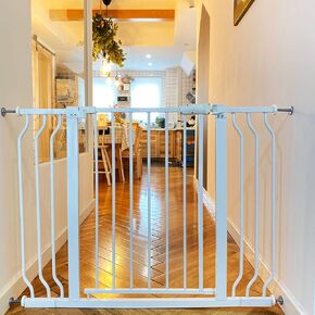 BalanceFrom Easy Walk-Thru Safety Gate for Doorways and Stairways with Auto-Close/Hold-Open Features, 36-Inch Tall, 205-Inch Wide, Graphite