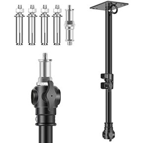 EMART Photography Studio Wall Mount with 1/4" to 3/8" Adapter, 22" Camera Ceiling Mount Adjustable Wall Mounting Boom Arm for Photo Video Ring Light, Monolight, Umbrella, Reflector, LED Light - 57cm