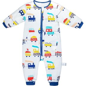 MooMoo Baby Sleep Sack with Feet 2.5 Tog Toddler Sleeping Sack for Winter Warm Wearable Blanket for Baby Cotton