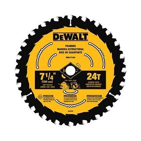 DeWalt DWA171424B10 Circular Saw Blade, Framing, 24-Tooth x 7-1/4 In. - Quantity 10