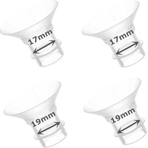 Flange Inserts Compatible with S12Pro S12 / S9 Wearable Breast Pump,Reduce 24mm Shield/Flange Nipple Tunnel Down to 17/19mm, 4pcs