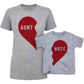 Southern Sisters Heart Aunt and Niece Matching Shirts Toddler Kid Shirts Add Them Individually