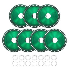HARFINGTON 1pcs 4" Diamond Saw Blade, 7/8" (22mm) Arbor Cut Off Wheels, Diamond Cutting Disc Multifunction Tile Concrete Ceramic Marble Blade with 5/8" 25/32" Washer for Grinder, Green
