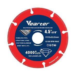 6 Inch Cut Off Wheel, Diamond Cutting Wheel for Angle Grinder Die Grinder, Cutting Disc with 4000+ Cuts on Metal, Stainless Steel, Cast Iron, Aluminum, Brass (6'' X 7/8'')