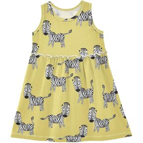 Aflyko Girls Sleeveless Dress Adorable Tank Play Sundress 2T-8T