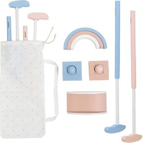 Asweets Mini Wooden Golf Set for Kids 3-12 Age,Macaroon Toddler Mini Golf Clubs,Children Putters for Golf Game,Idea Gift for Boy & Girs On Christmas,Thanksgiving Day(No Mat)