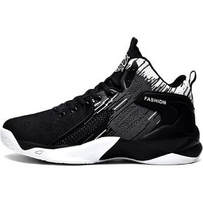Unisex High Top Lightweight Fly-Weaving Running Jogging Sneakers Basketball Shoes for Youth