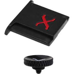 Create idea Camera Hot Shoe Cover Cap Protector & Shutter Button Compatible with Fujifilm XPro3 XPro2 XT4 XT3 XT2 XT1 X-T30 X-T20 X-T10 XE3 XE2S X100V X100F X100T X100 Silver