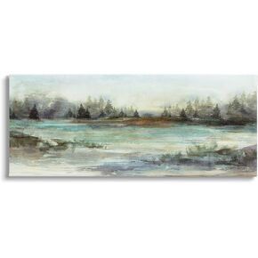 Stupell Industries Woodland Nature Pond Landscape Canvas Wall Art, Design by Nina Blue
