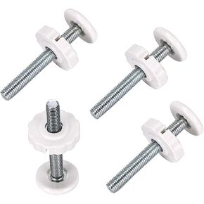 CALIDAKA M10 Baby Gate Adapter,4 Pack Baby Gate Threaded Spindle Rod, Replacement Hardware Parts Kit for Pets Gate,Stair Railing Safety Gate,Mounting Accessories Screws Rods Adapter Bolts