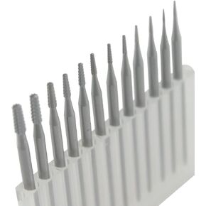 12 Pcs Jewerly Burr Sets - 3/32'' Shank Cone Tapered Cross Cut Burs Jewelry Engraving Bits Lapidary Carving Tools (006-023)