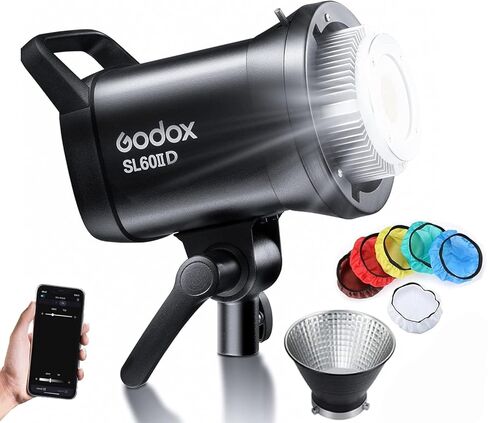 Godox SL60IID LED Video Light 60W, 8 FX Effects, Bowens Mount, CRI96+, 5600K±200K, Compact Daylight Version, Continuous Video Light for Video Recording and Photography in Saudi Arabia