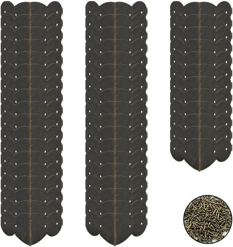 48pcs Vintage Bronze 1" x 1" Decorative Corner Brackets Protector Box Edge Hardware Accessory for Wooden Boxes, Jewelry Boxes, Gift Boxes,Picture Frame, Picture Frame in Saudi Arabia