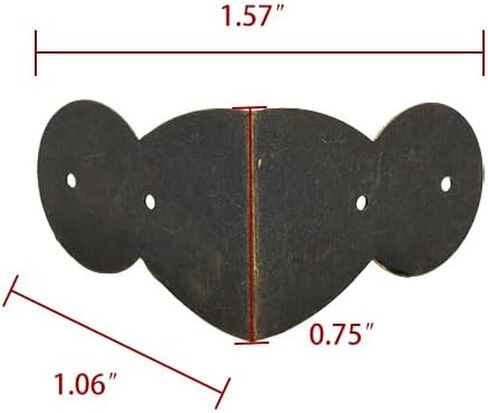 48pcs Vintage Bronze 1" x 1" Decorative Corner Brackets Protector Box Edge Hardware Accessory for Wooden Boxes, Jewelry Boxes, Gift Boxes,Picture Frame, Picture Frame in Saudi Arabia