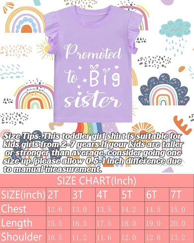 Big Sister Shirt for Girl Promoted to Big Sister Announcement Dinosaur Rainbow Elephant Outfit for Toddler Girl in Saudi Arabia
