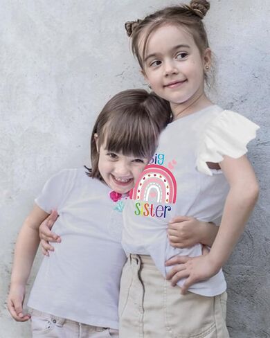 Big Sister Shirt for Girl Promoted to Big Sister Announcement Dinosaur Rainbow Elephant Outfit for Toddler Girl in Saudi Arabia