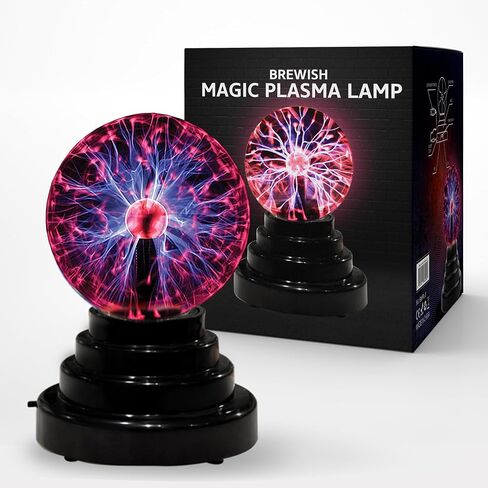 Brewish 3 inch Plasma Ball Lamp Touch Sensitive Novelty Nebula Sphere Globe Magical Orb Toy Gift for Kids, Men & Women for Birthday, Christmas, Party Celebrations (3 INCH) - USB & Battery Powered in Saudi Arabia