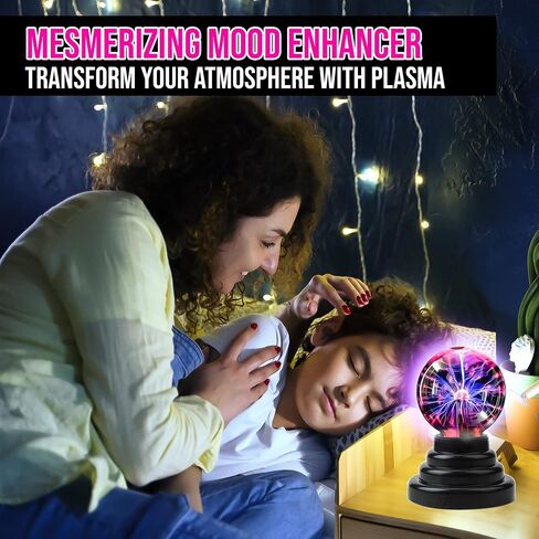 Brewish 3 inch Plasma Ball Lamp Touch Sensitive Novelty Nebula Sphere Globe Magical Orb Toy Gift for Kids, Men & Women for Birthday, Christmas, Party Celebrations (3 INCH) - USB & Battery Powered in Saudi Arabia
