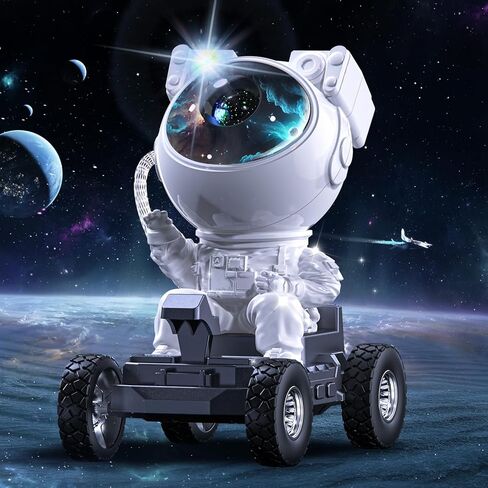 Astronaut Galaxy Projector, [Unique Moon Rover Design] Night Light Projector, Sleep Companion Star Projector for Bedroom Astronauta Star Galaxy Projector Light for Kids Excellent Gift, Room Decor in Saudi Arabia