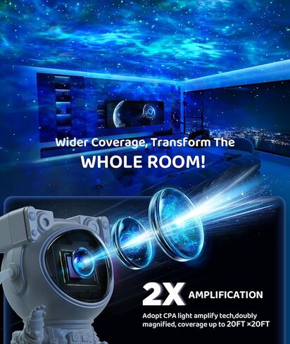 Astronaut Galaxy Projector, [Unique Moon Rover Design] Night Light Projector, Sleep Companion Star Projector for Bedroom Astronauta Star Galaxy Projector Light for Kids Excellent Gift, Room Decor in Saudi Arabia