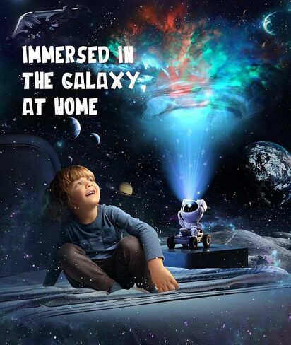 Astronaut Galaxy Projector, [Unique Moon Rover Design] Night Light Projector, Sleep Companion Star Projector for Bedroom Astronauta Star Galaxy Projector Light for Kids Excellent Gift, Room Decor in Saudi Arabia