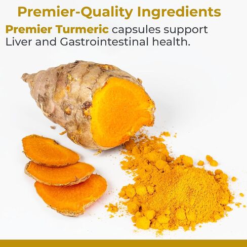 Premier Research Labs Turmeric - Supports Liver & Gastrointestinal Health - Features Naturally Occurring Curcuminoids from Organic Turmeric - Pure Vegan & GMO-Free - 60 Plant-Source Capsules in Saudi Arabia