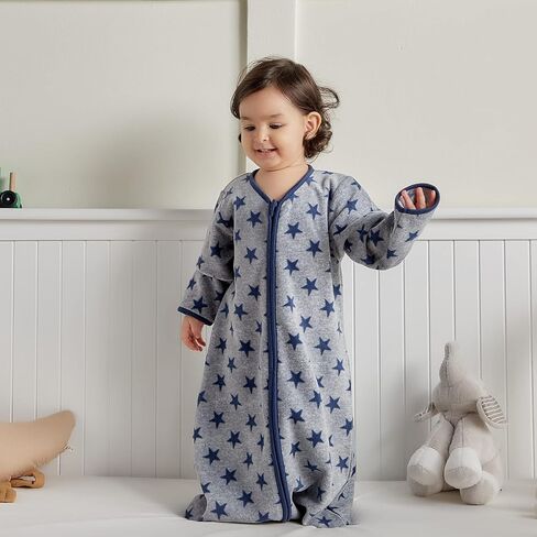 DaysU Micro Fleece Baby Sleep Sack 1.5 TOG, Long Sleeves Baby Wearable Blanket 12-18 Months with 2-Way Zipper, Unisex Warm Sleeping Bag for Infant, Buffalo Plaid in Kuwait