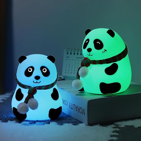 Panda Silicone Nursery Night Light Night Light for Kids, Panda Gifts, Cute LED Lamps for Teen Girls Bedroom,Bedroom Decorations Gifts for Toddlers,Kawaii Room Decor (Closed Eyes) in Saudi Arabia