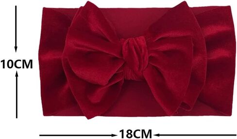 Baby Headbands Hairbands Hair Bow Velvet Elastics Hair Accessories for Newborn Baby Girls Headwear Baby Photography Props in Kuwait