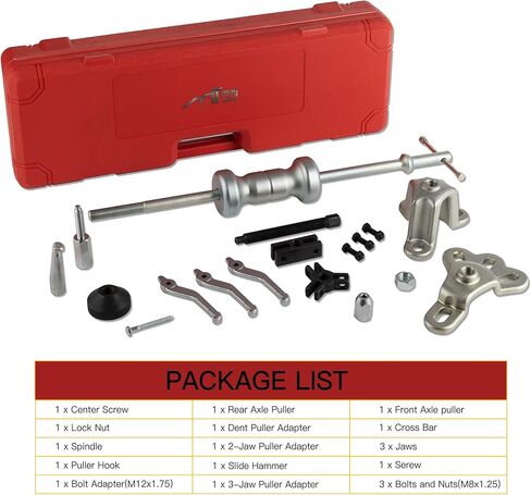 MT MORTECDTA ReluxGo 3 Jaw Gear Bearing Slide Hammer Puller Set for Removal Universal Internal & External Gear Pulley Puller Set for Pulling Out Gears Bearings 40CR Alloy Steel in Kuwait