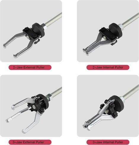 MT MORTECDTA ReluxGo 3 Jaw Gear Bearing Slide Hammer Puller Set for Removal Universal Internal & External Gear Pulley Puller Set for Pulling Out Gears Bearings 40CR Alloy Steel in Kuwait