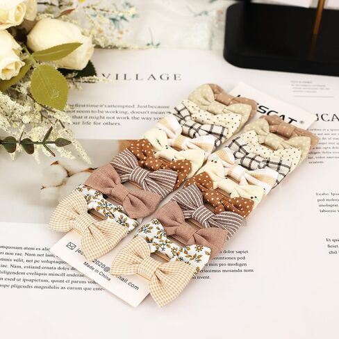 22Pcs Baby Hair Clips, Baby Girl Bows Fully Lined Non Slip Barrettes for Fine Handmade Hair Accessories for Infants Toddlers Kids Fine Hair, Light Color 1 in Saudi Arabia