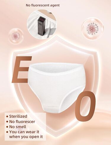 Disposable Underwear for Women 100% Cotton 5 Packs Panties White High Cut Briefs Travel/Emergency/Hospital Stays(XL) in Saudi Arabia